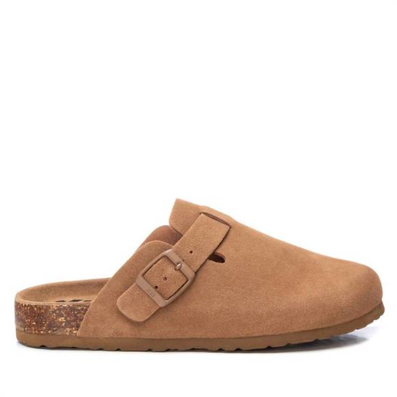 NEW XTI women's suede clogs in camel - Picture 1 of 4